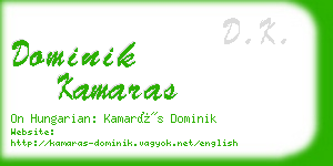 dominik kamaras business card